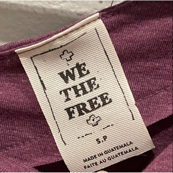 WE THE FREE Off Shoulder Plum Purple Pullover Shirt - Picture 5 of 7